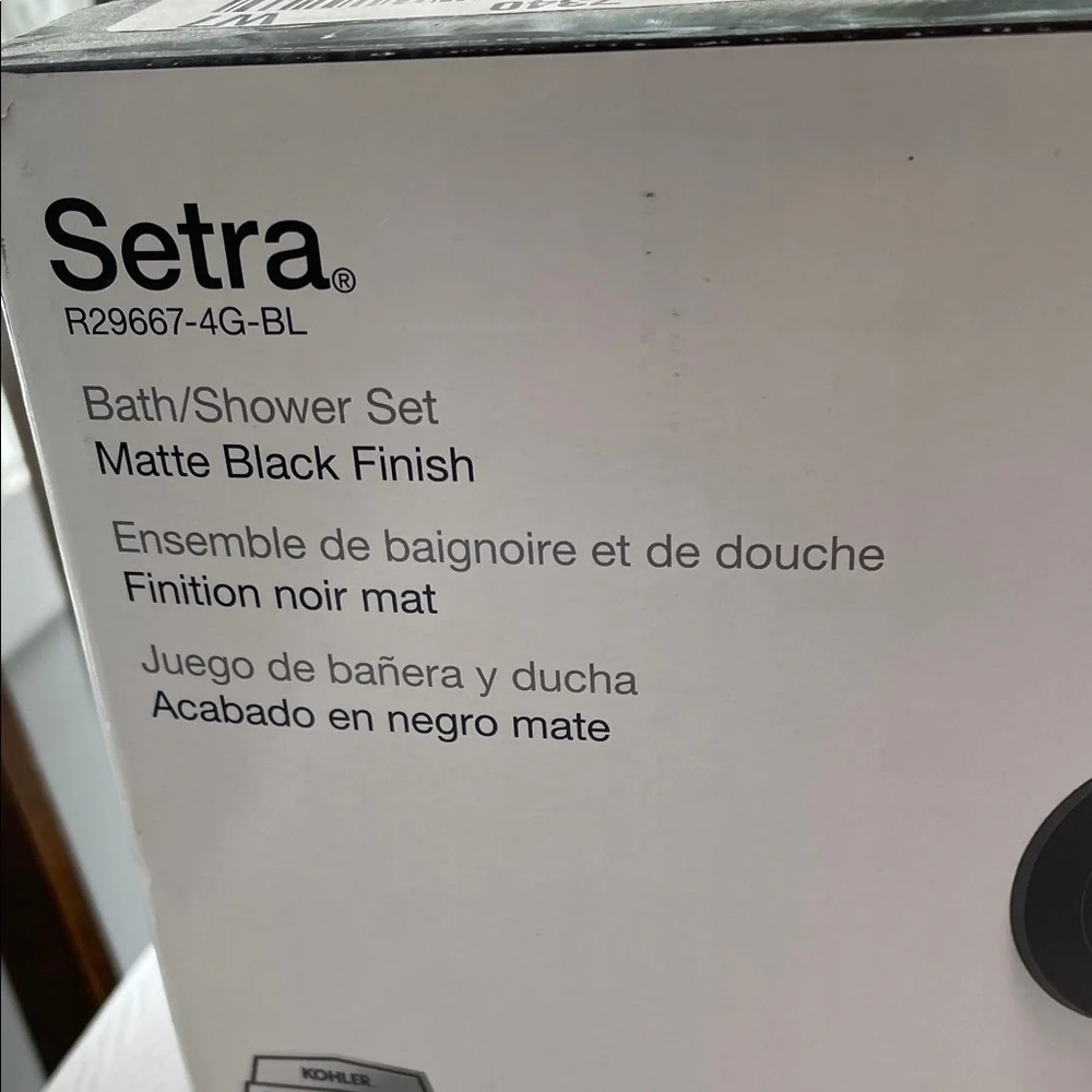 Kohler Setra Matte Black Bath/Shower Set - Picture 2 of 6